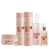 Kit Braé Essential Shampoo Condicionador Máscara Óleo Fluído Reparador e Ampola Capilar (6 produtos) - 1