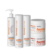 Kit Acquaflora Forma Curvas Shampoo Condicionador Tratamento Condicionante Creme de Pentear Ondas e Gelatina Intensa (5 - 1