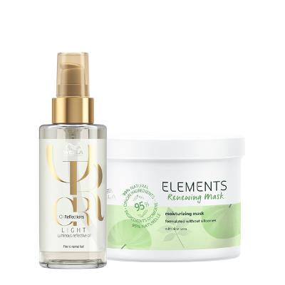 Kit Wella Professionals Elements Renewing Máscara Oil Light (2 produtos)