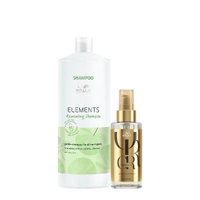 Kit Wella Professionals Elements Renewing Shampoo Oil (2 produtos)