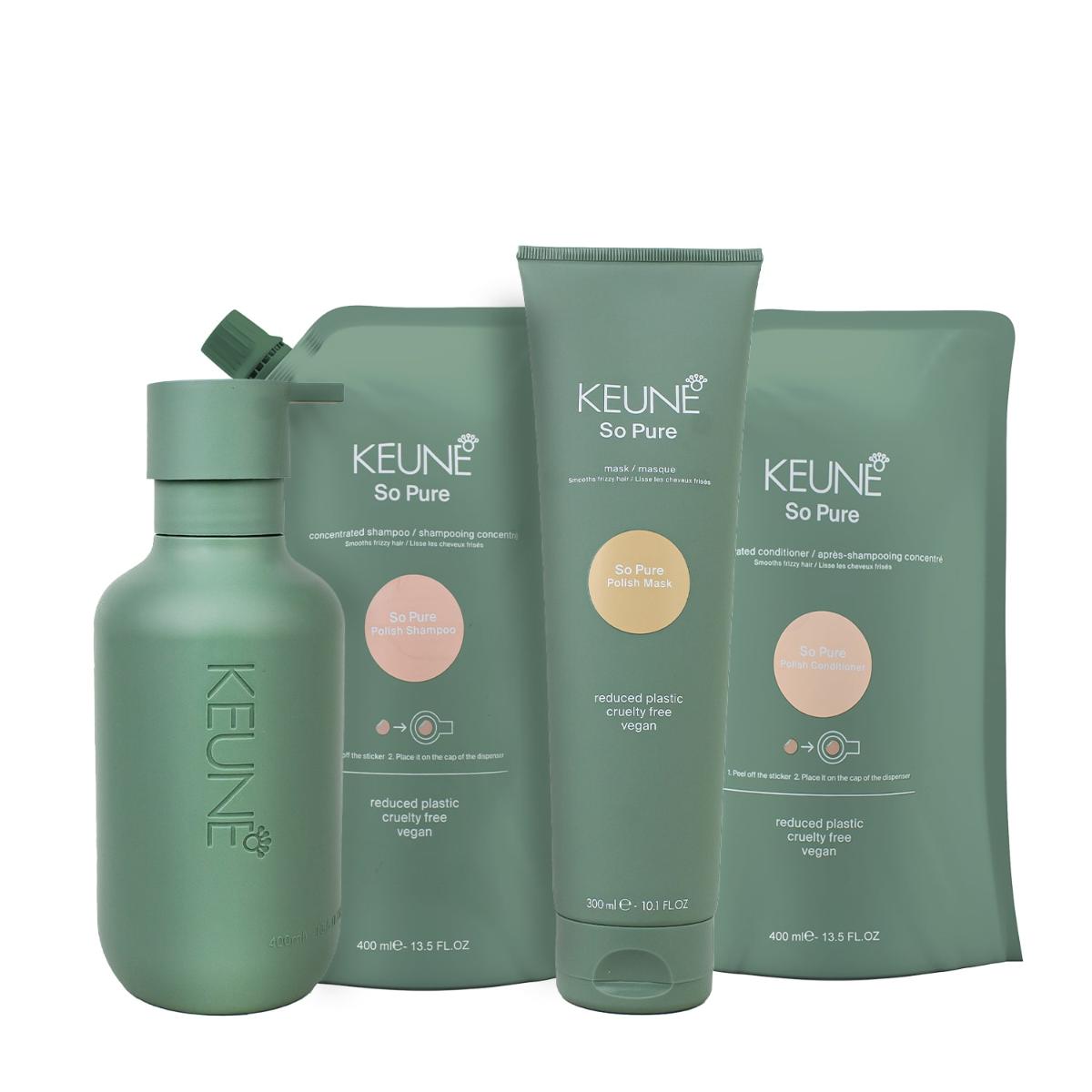 Kit Keune So Pure Polish Home Care Refil e Dispenser Frasco (4 produtos) - 1