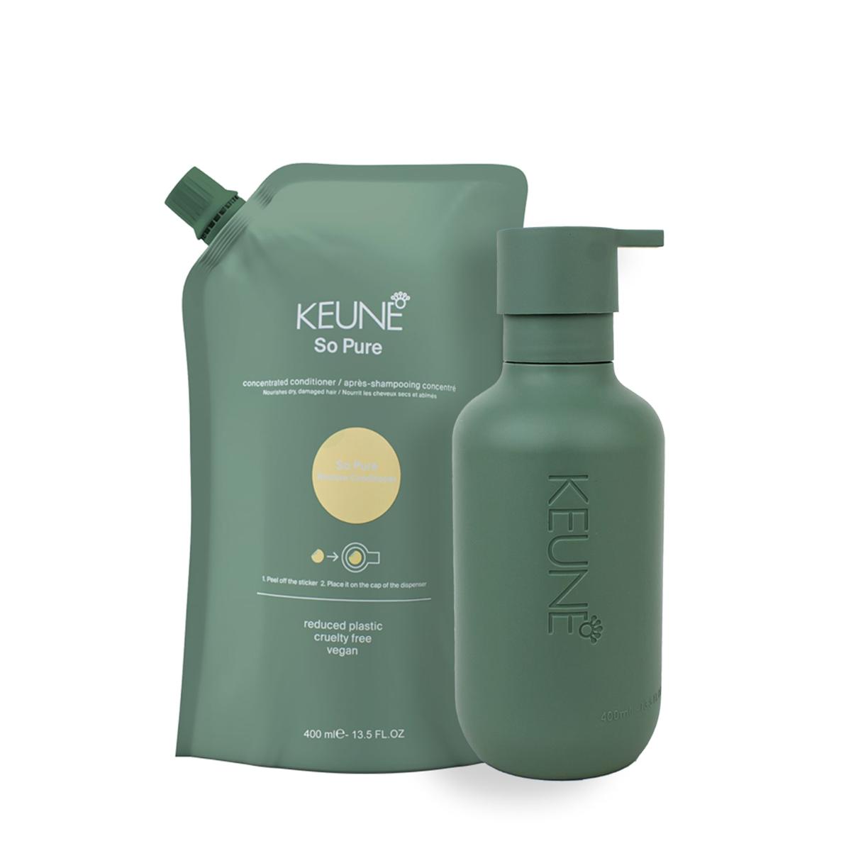 Kit Keune So Pure Restore Condicionador Refil e Dispenser Frasco (2 produtos) - 1