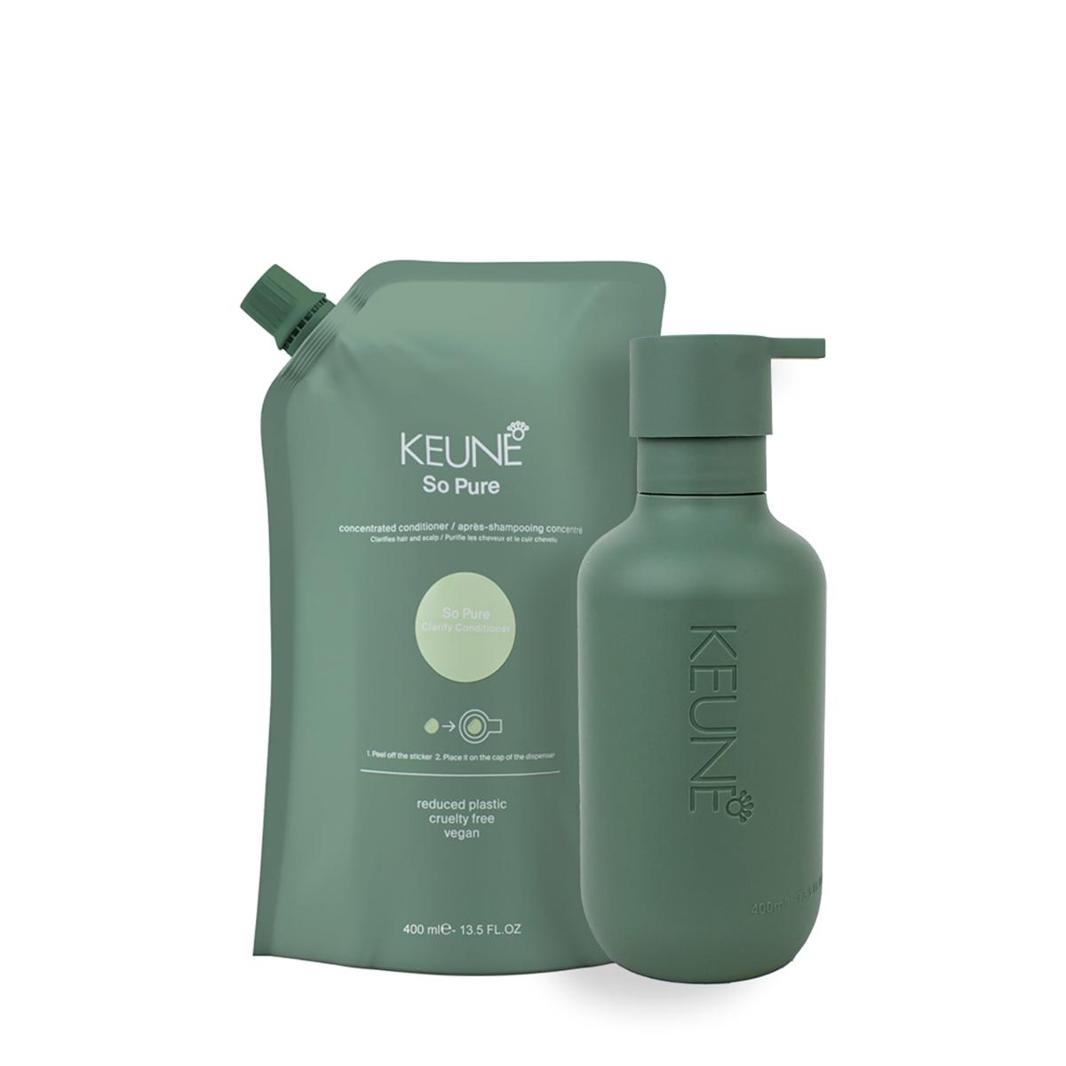 Kit Keune So Pure Clarify Condicionador Refil e Dispenser Frasco (2 produtos) - 1