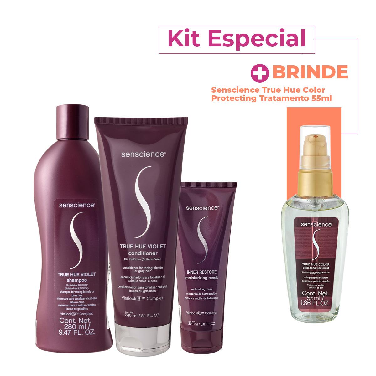 Kit Senscience True Hue Violet Inner Home Care Sérum (4 produtos) - 1