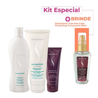 Kit Senscience Moisture Silk True Hue Inner Home Care Sérum (4 produtos)
