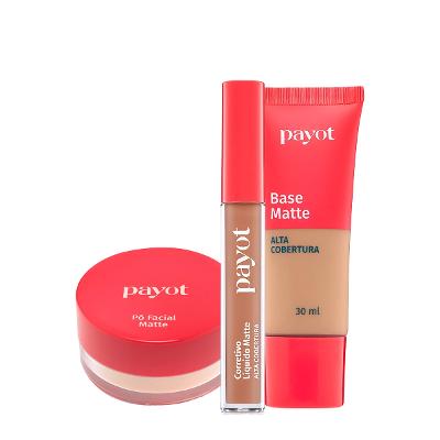 Kit Payot Alta Cobertura Base Cor 5 Corretivo e Pó Solto (3 produtos)