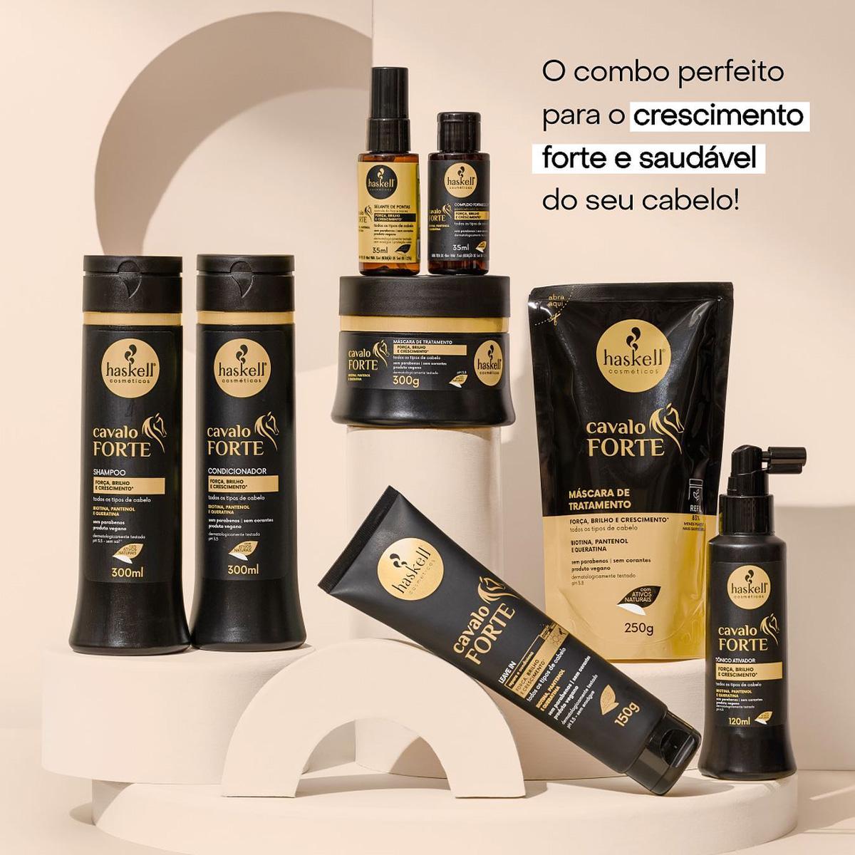Kit Haskell Cavalo Forte Shampoo Condicionador e Tônico (3 produtos) - 4