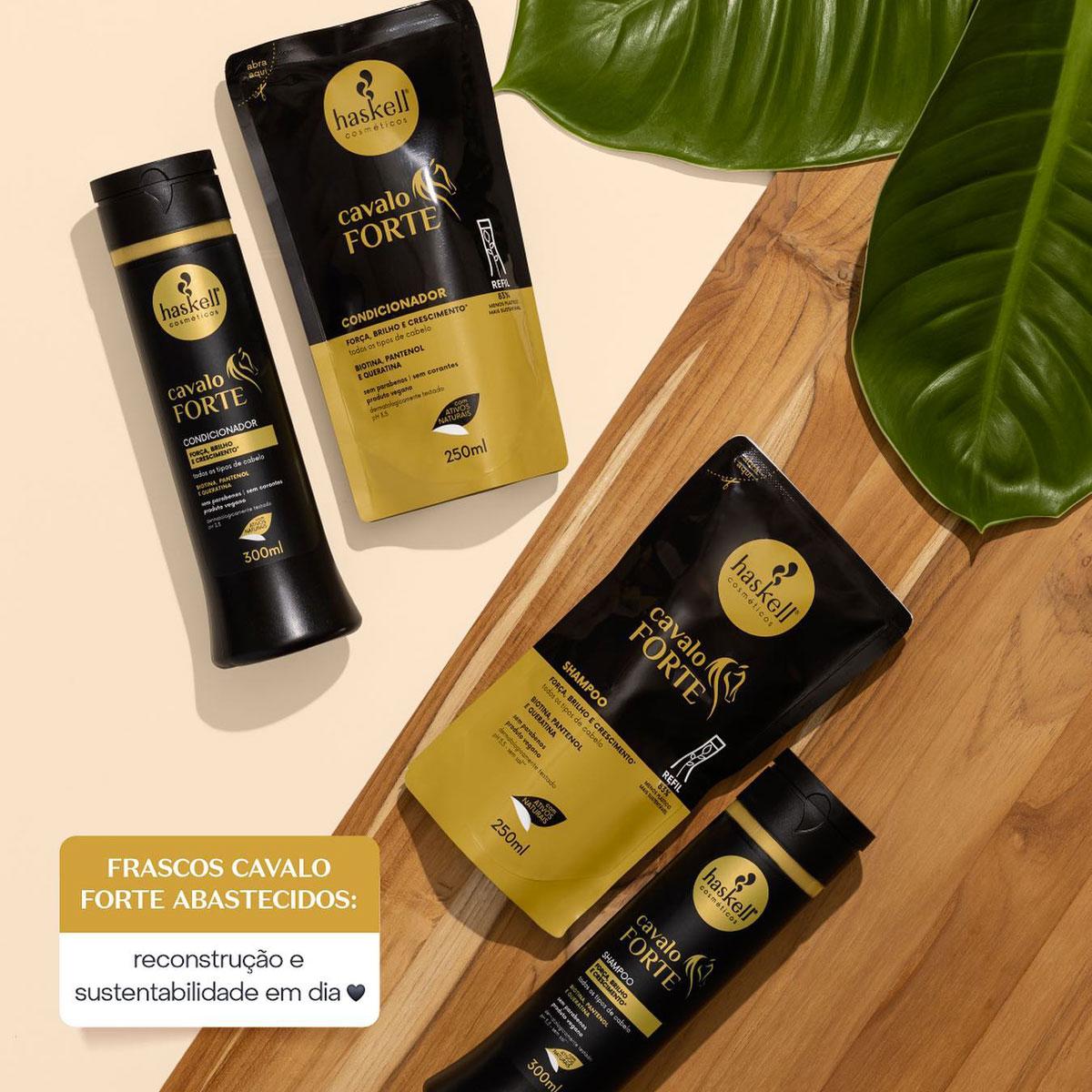Kit Haskell Cavalo Forte Shampoo Condicionador Selante de Pontas e Tônico (4 produtos) - 3