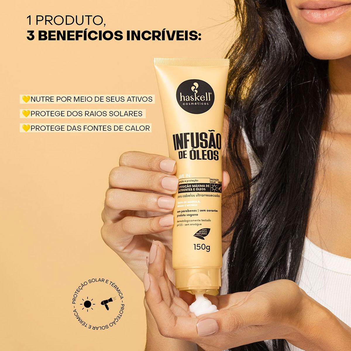 Haskell Infusão de Óleos  Leave-in Capilar 150g - 3