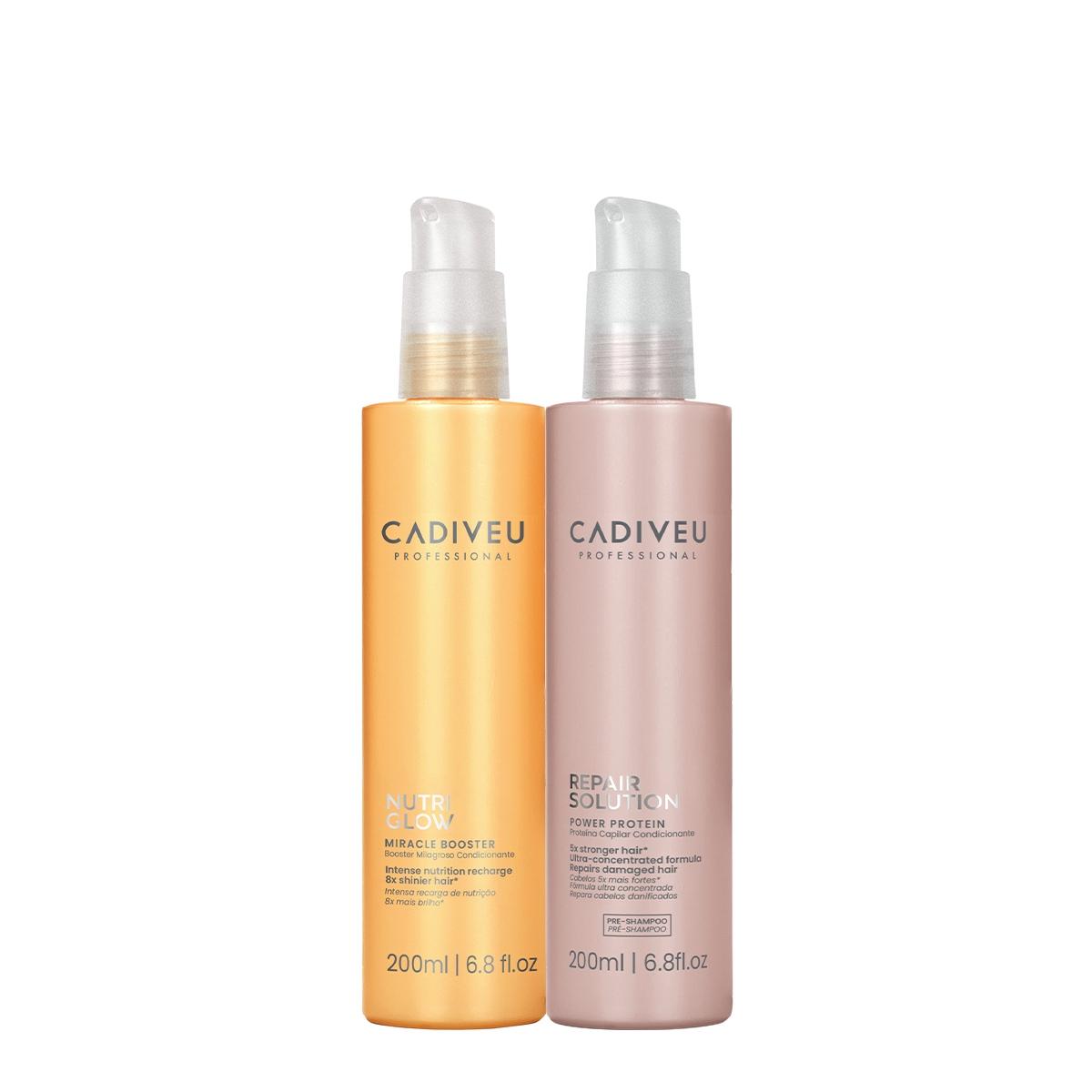 Kit Cadiveu Nutri Glow Repair Solution Booster Proteína (2 produtos) - 1