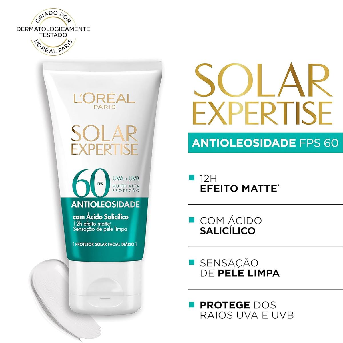 L'Oréal Paris Solar Expertise Antioleosidade FPS60 - Protetor Solar Facial 40g - 3
