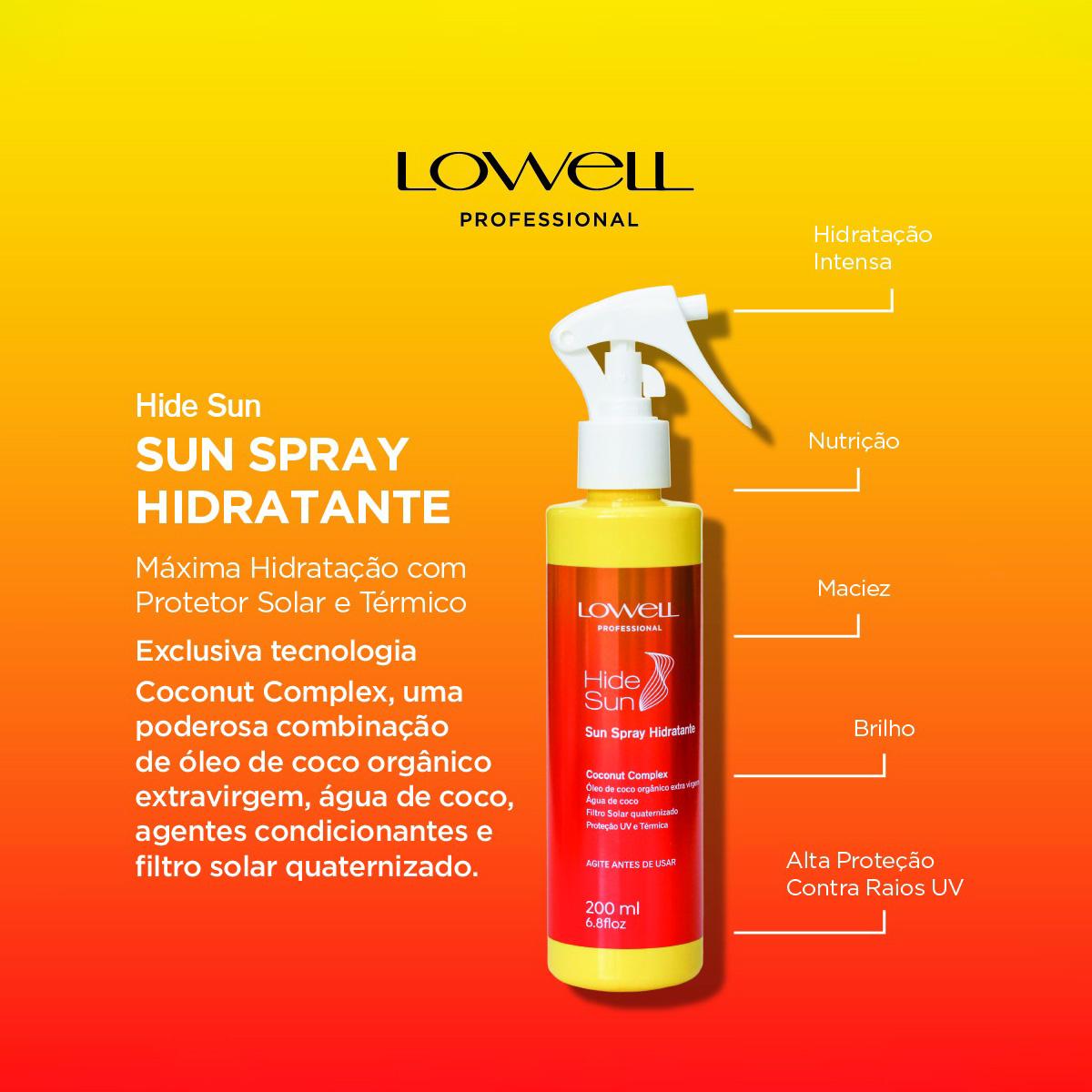 Lowell Hide Sun Coconut Complex - Spray Hidratante 200ml - 2