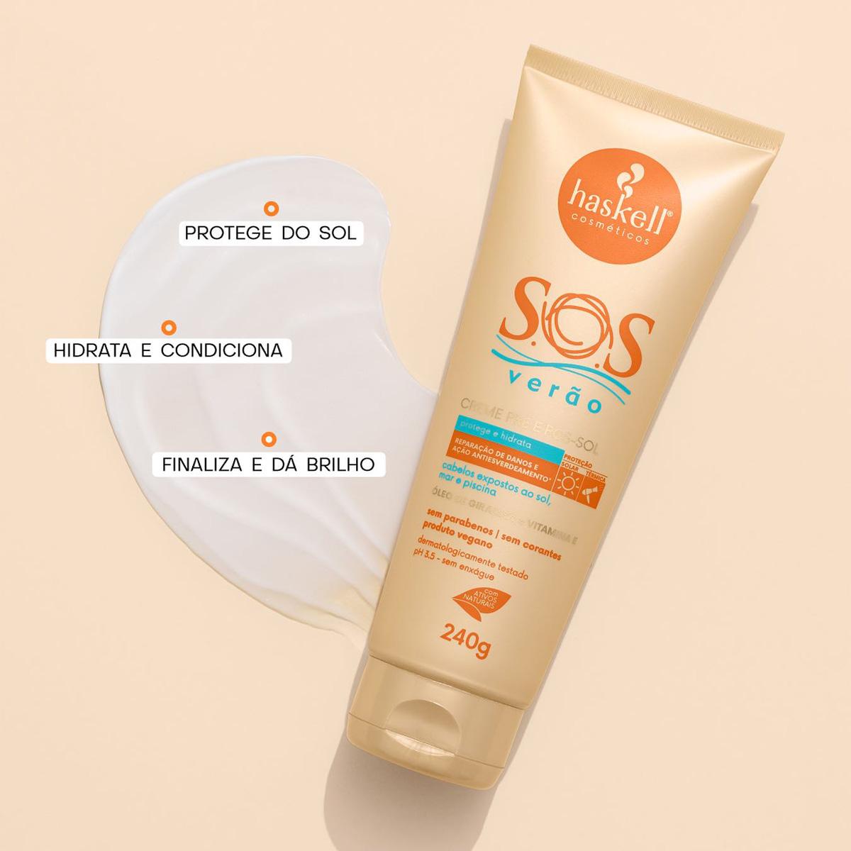 Kit Haskell S.O.S Verão Pré e Pós Sol Shampoo Creme (2 produtos) - 3