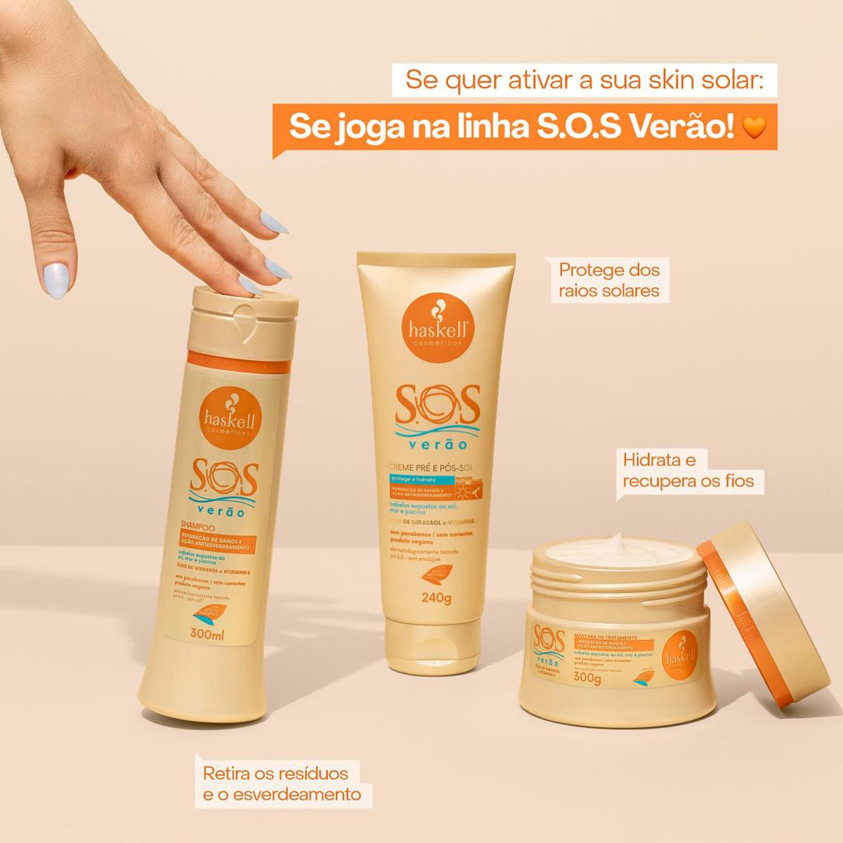 Kit Haskell S.O.S Verão Pré e Pós Sol Shampoo Creme (2 produtos) - 4