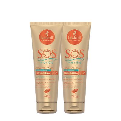 Kit Haskell S.O.S Verão Pós Sol Leave-in Creme Extra (2 unidades)