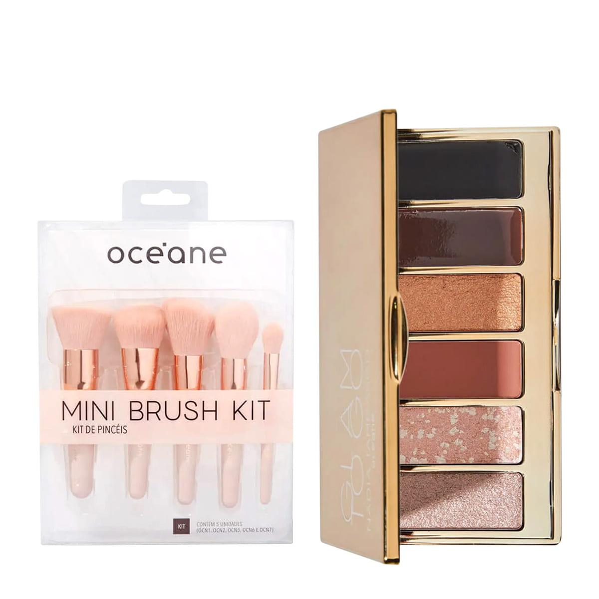 Kit Océane Mini Kit com 5 Pincéis e Glam To Go Palette Paleta de Sombras (2 produtos) - 1