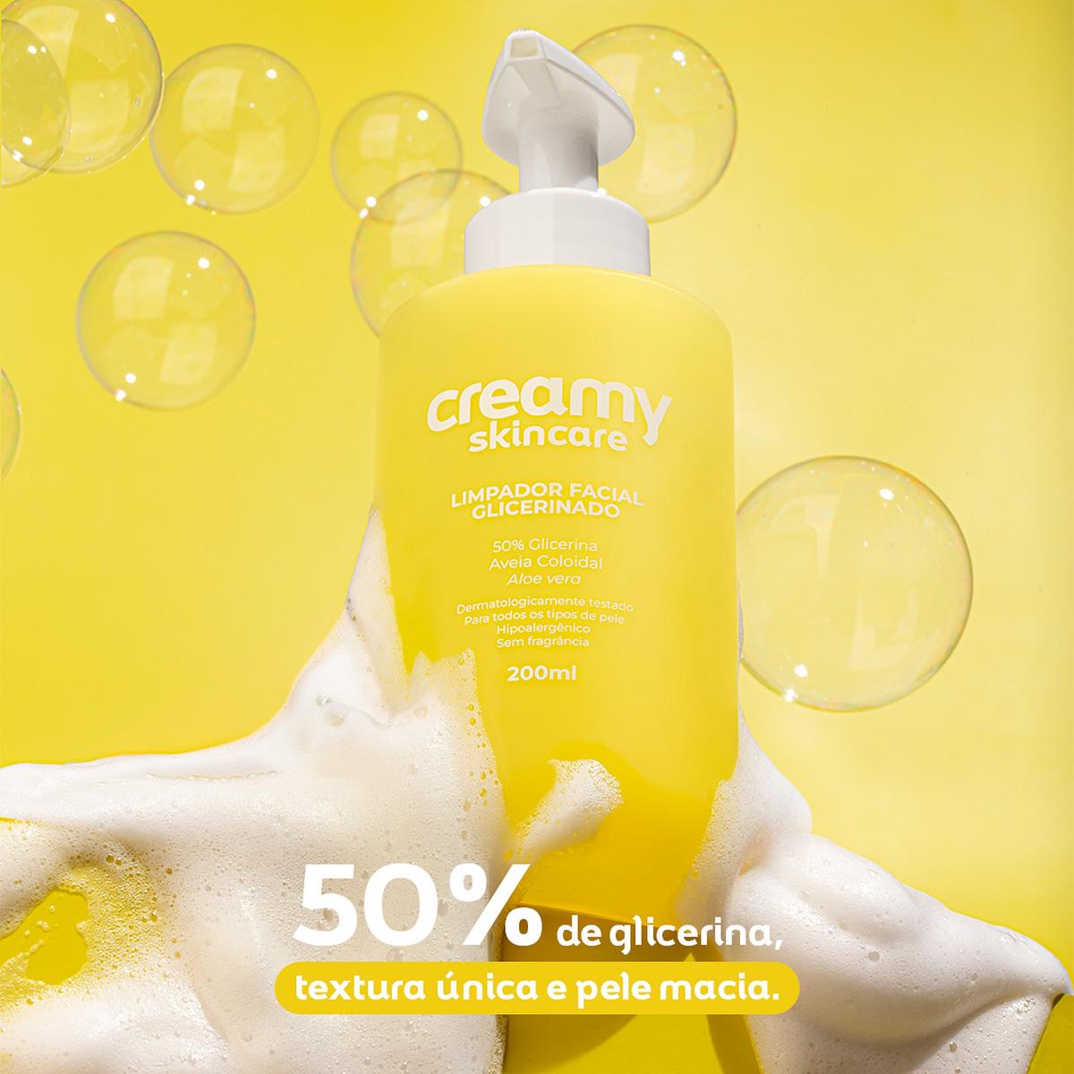 Kit Creamy Skincare Limpador Glicerinado Protetor Solar Calming (3 produtos) - 2