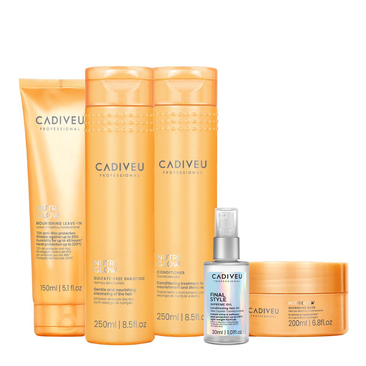 Kit Cadiveu Professional Nutri Glow Home Care Total e Final Style Oil (5 produtos) - 1