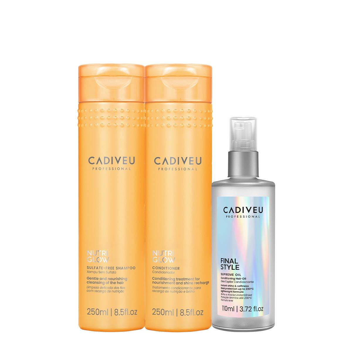 Kit Cadiveu Professional Nutri Glow Duo e Supreme Final Style Oil (3 produtos) - 1