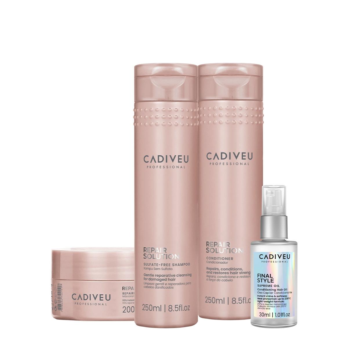 Kit Cadiveu Professional Repair Solution Home Care e Final Style Oil (4 produtos) - 1