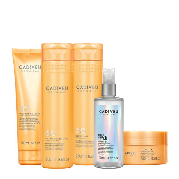Kit Cadiveu Professional Nutri Glow Home Care Total e Supreme Final Style Oil (5 produtos) - 1