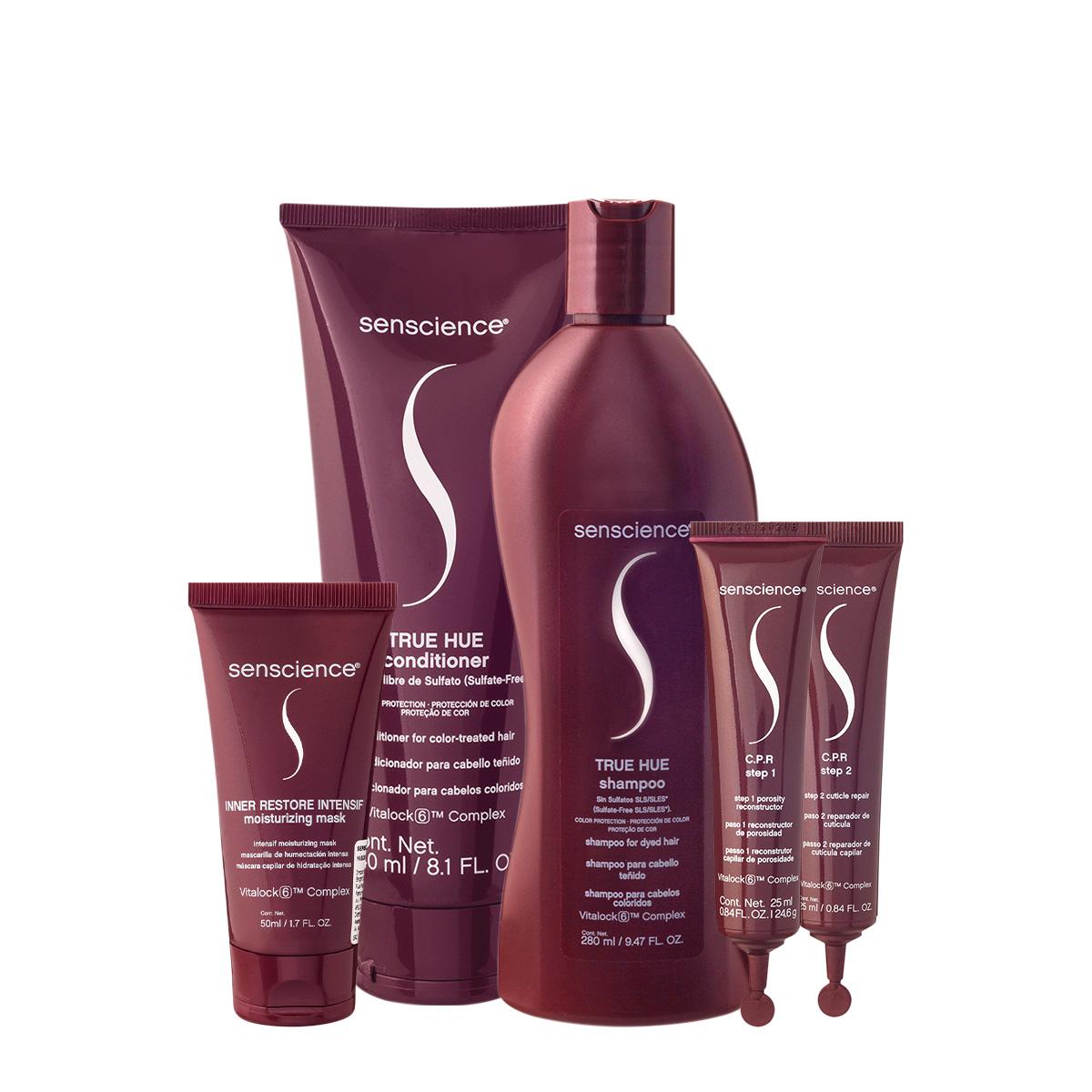 Kit Senscience True Hue Intensif CPR Home Care Ampola 2x25 (5 produtos) - 1
