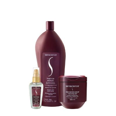 Kit Senscience True Hue Intensif Shampoo Máscara Sérum (3 produtos)