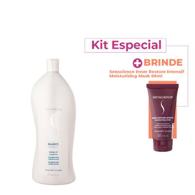 Kit Senscience Balance Shampoo Litro e Inner Restore Intensif (2 produtos)