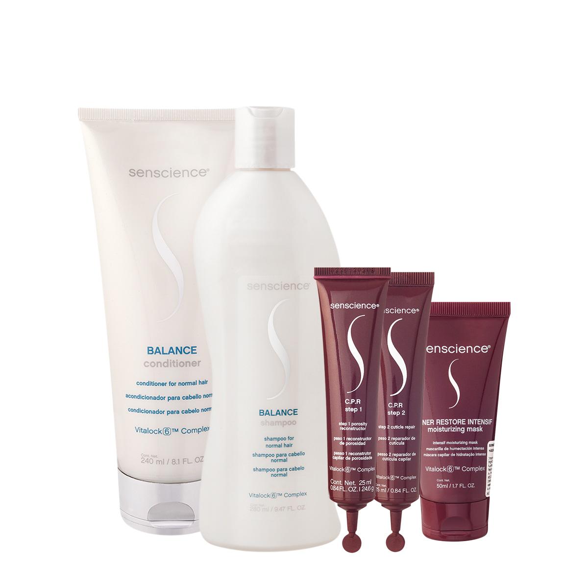 Kit Senscience Balance Intensif C.P.R. Home Care Ampola (5 produtos) - 1