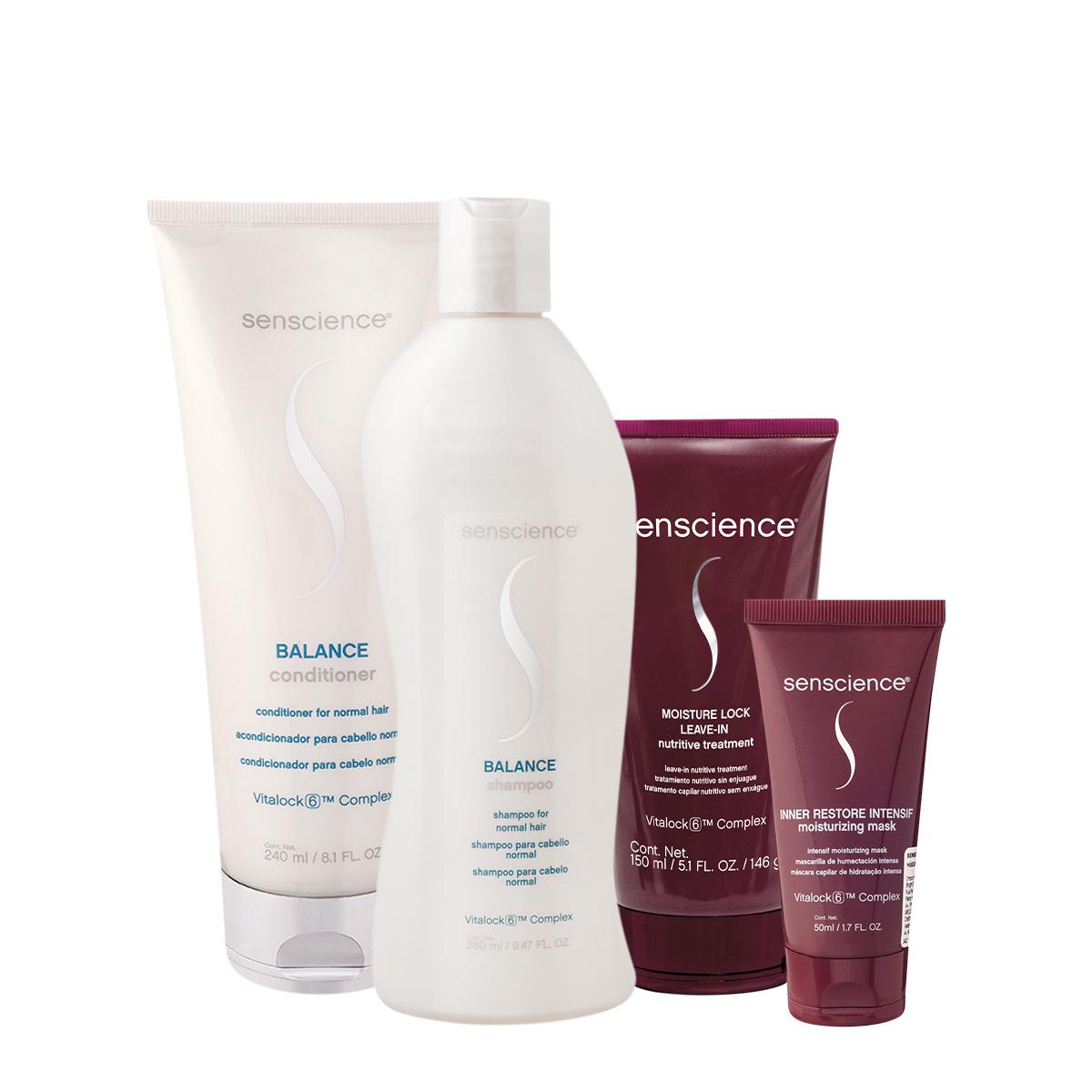 Kit Senscience Balance Intensif Moisture Home Care Leave-in (4 produtos) - 1
