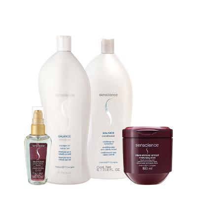 Kit Senscience Balance Intensif True Hue Salon Total Sérum (4 produtos)