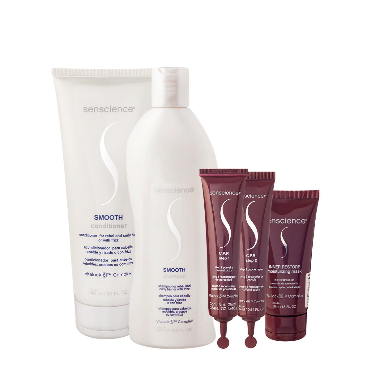 Kit Senscience Smooth Inner CPR Home Care Ampola 2x25 (5 produtos) - 1