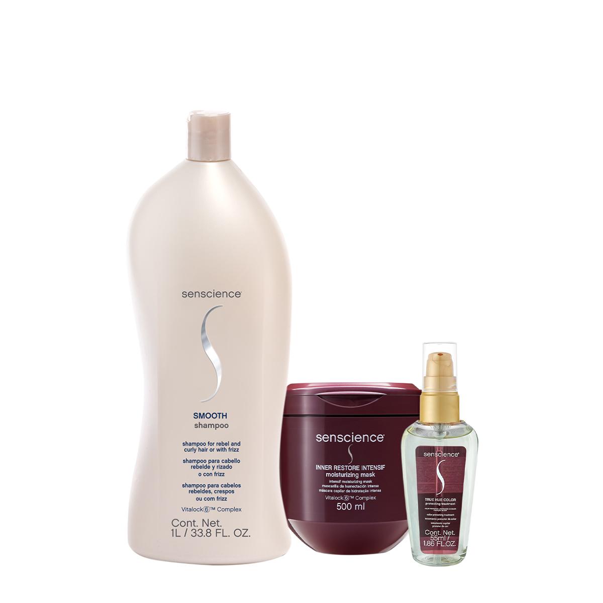Kit Senscience Smooth Intensif True Hue Shampoo Máscara Sérum (3 produtos) - 1