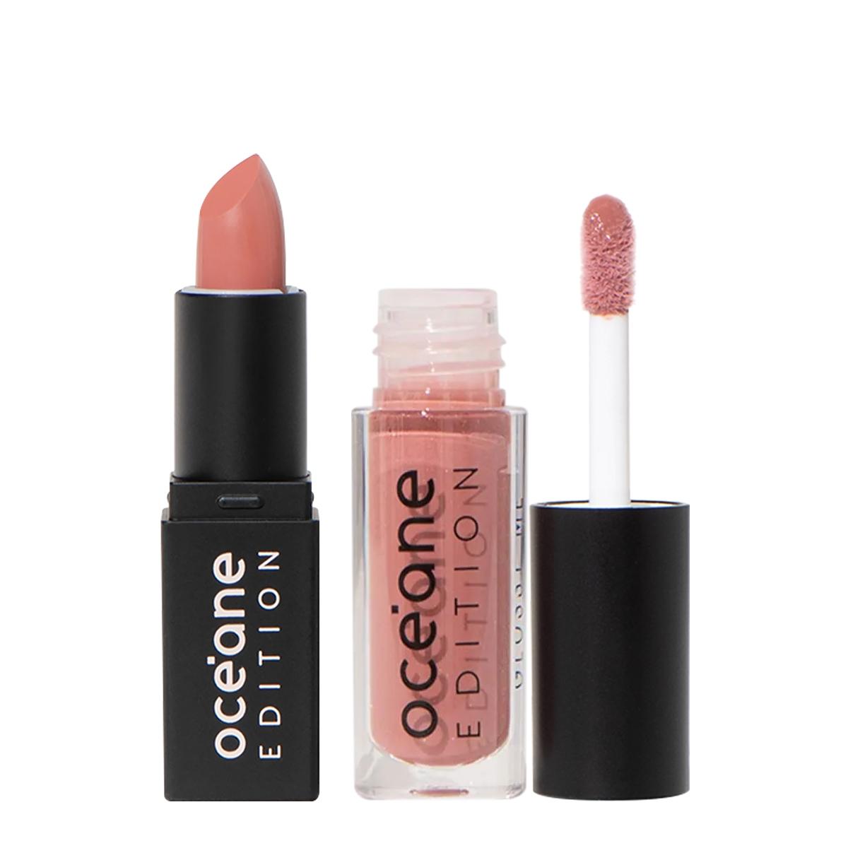 Kit Océane Edition Mini Lipstick Nude Pink e Glossy Me Shimmer Brown (2 produtos) - 1