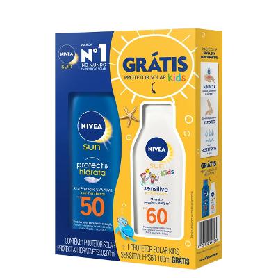 Nivea Kit Sun Protect & Hidrata Kids FPS50 FPS60 (2 produtos)
