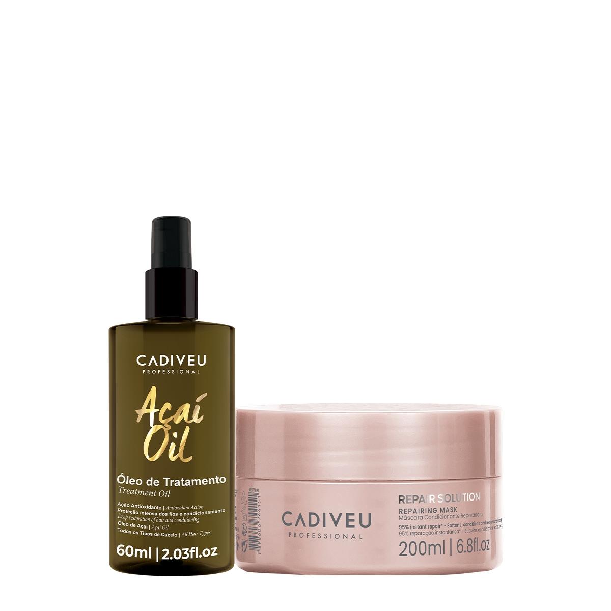 Kit Cadiveu Professional Repair Solution Açaí Máscara Oil 60 (2 produtos) - 1