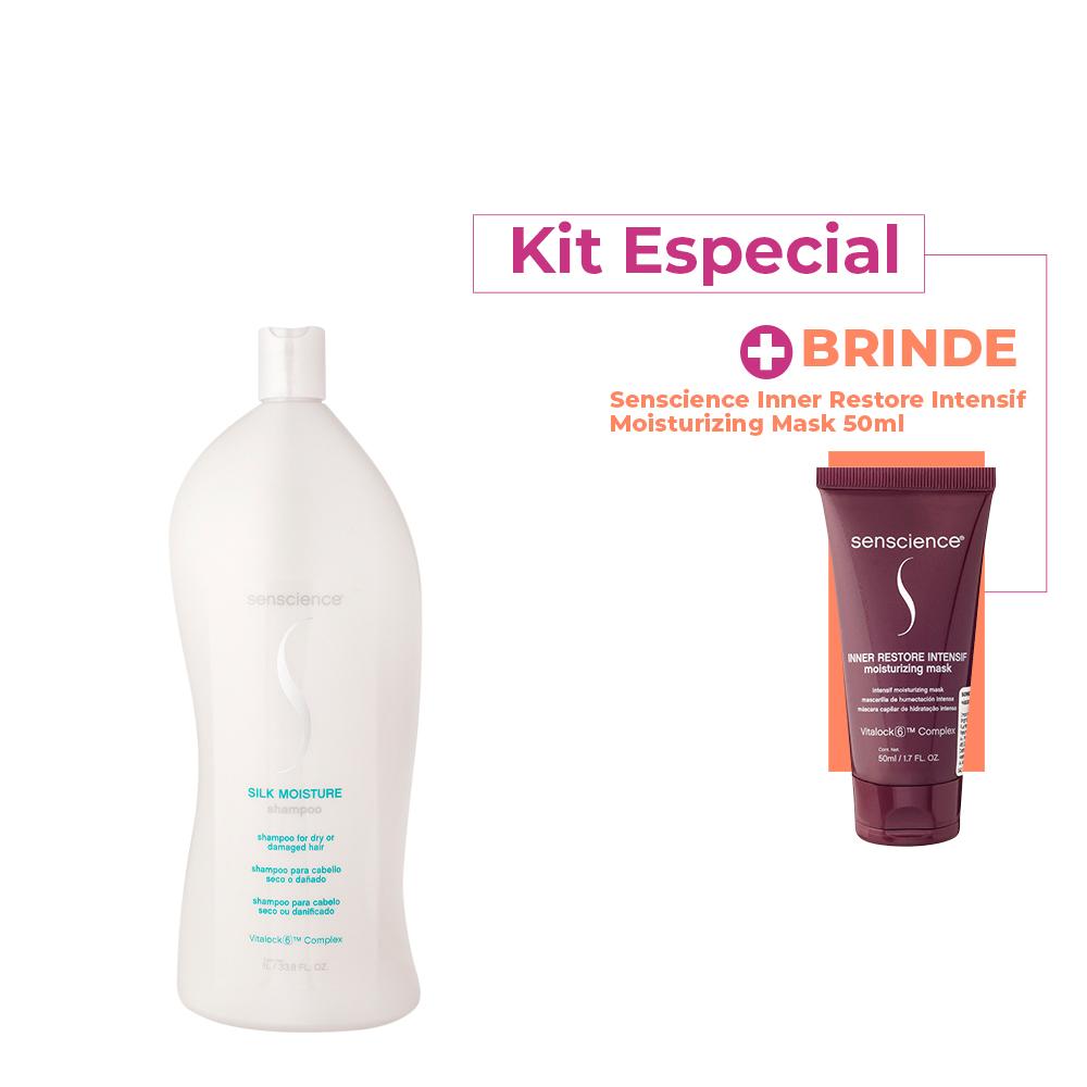 Kit Senscience Silk Moisture Shampoo Litro e Inner Restore Intensif (2 produtos) - 1