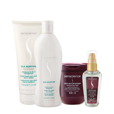 Kit Senscience Silk Moisture Intensif Color Home Care Sérum (4 produtos)