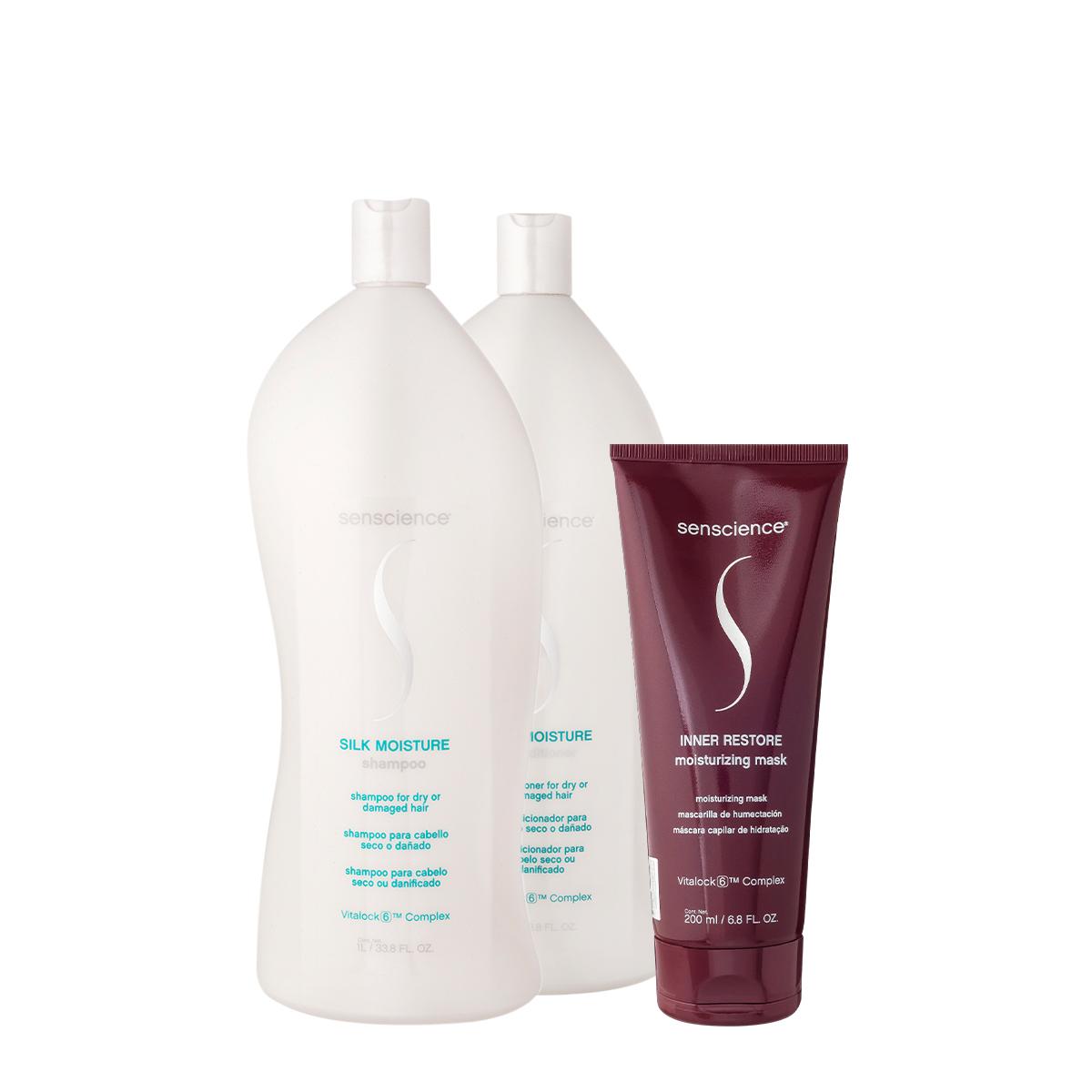 Kit Senscience Silk Moisture Inner Salon Total 200 (3 produtos) - 1