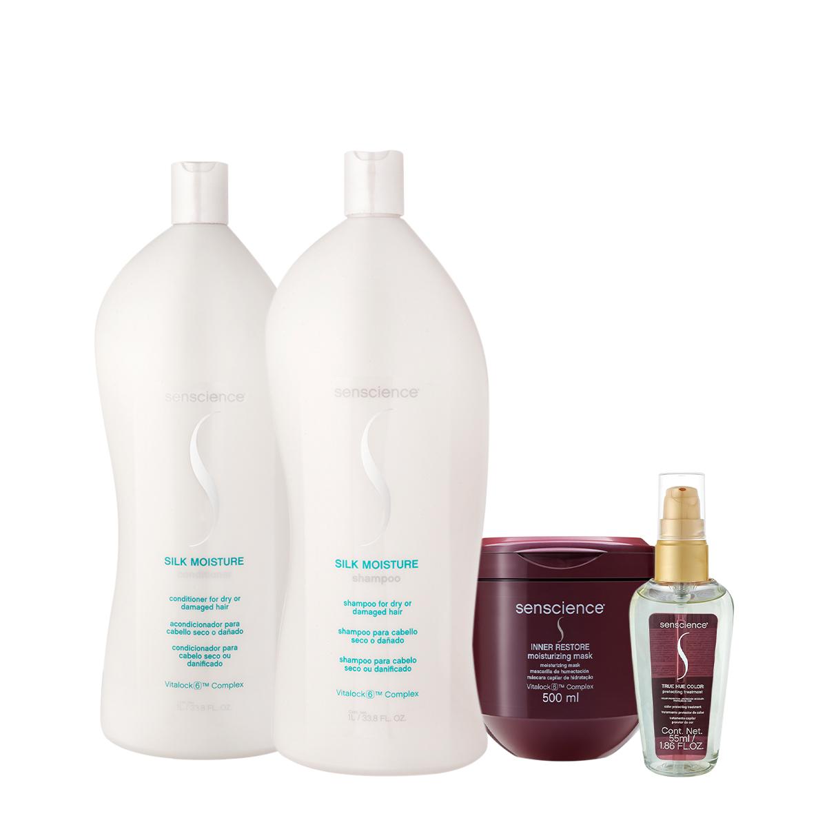 Kit Senscience Silk Moisture Inner Salon Total Sérum (4 produtos) - 1