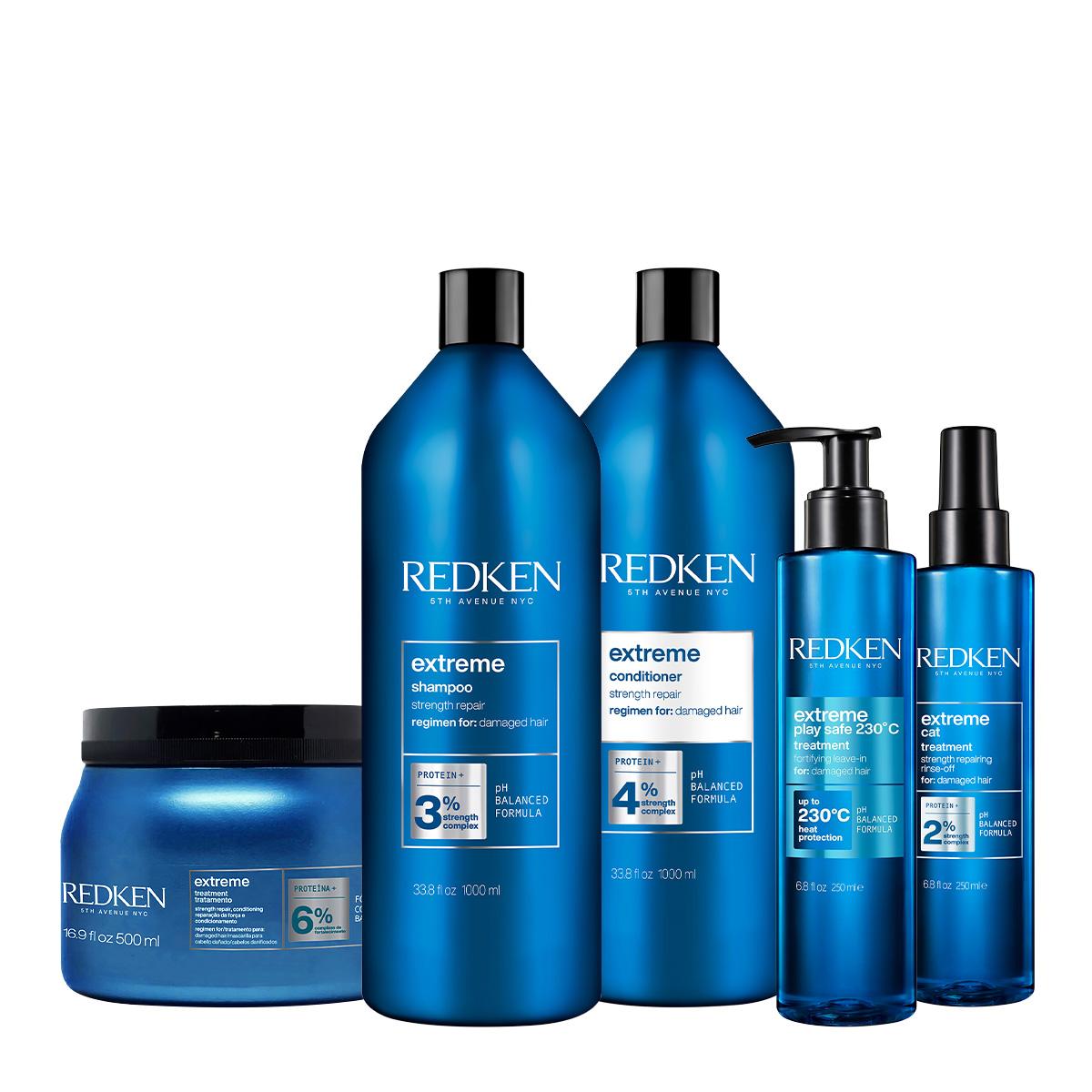 Kit Redken Extreme Cat Salon Total Leave-in (5 produtos) - 1