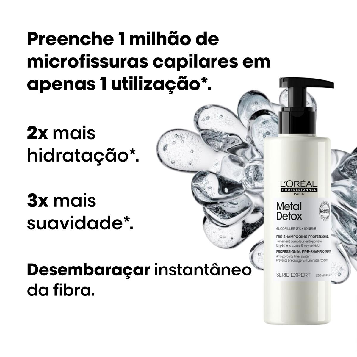 Kit L'Oréal Professionnel Metal Detox Pré Shampoo G Máscara Shampoo Óleo (4 produtos) - 4