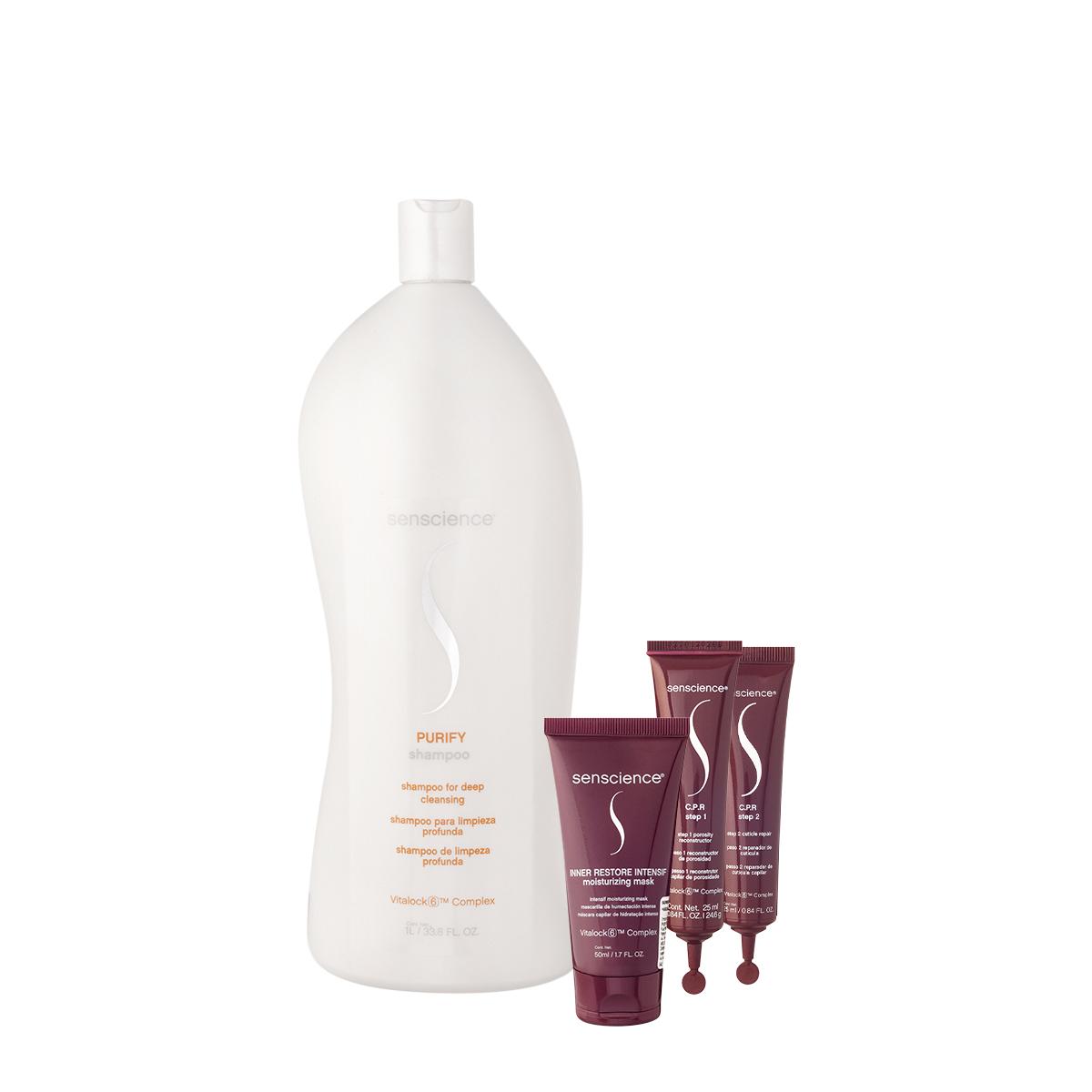 Kit Senscience Purify Shampoo Intensif Máscara e C.P.R. (3 produtos) - 1