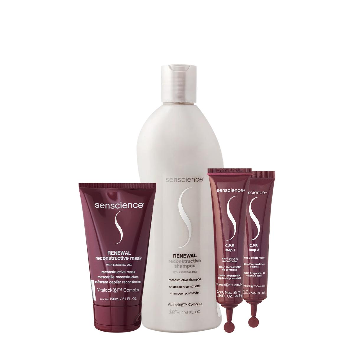Kit Senscience Renewal Shampoo Máscara e C.P.R. (3 produtos) - 1