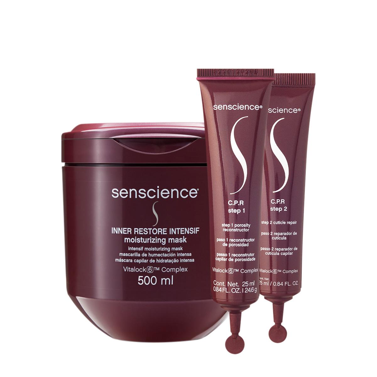 Kit Senscience Inner Restore Intensif Máscara 500g e C.P.R. Ampola (2 produtos) - 1