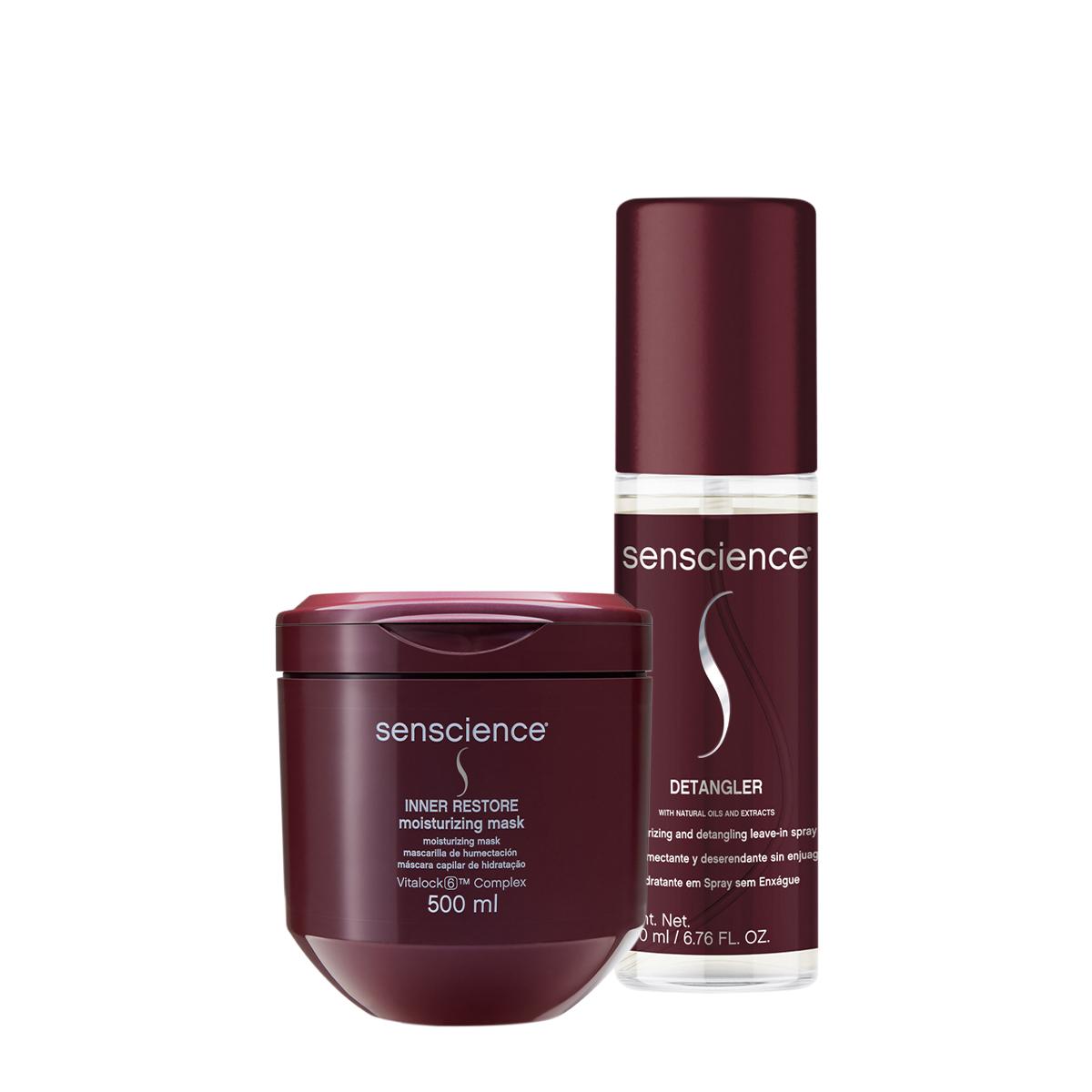 Kit Senscience Inner Restore Máscara e Detangler Leave-in (2 produtos) - 1