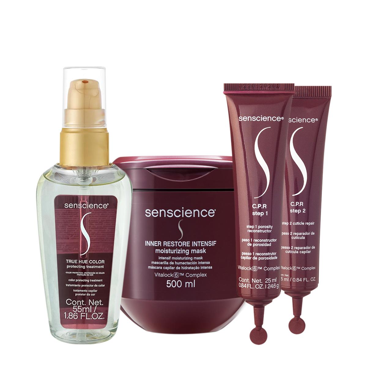 Kit Senscience Inner Restore Intensif Máscara True Hue Óleo e C.P.R Ampola (3 produtos) - 1