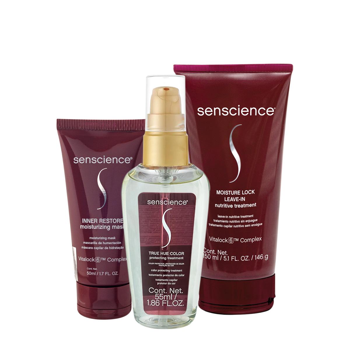 Kit Senscience Inner Restore Máscara True Hue Óleo Moisture Leave-in (3 produtos) - 1