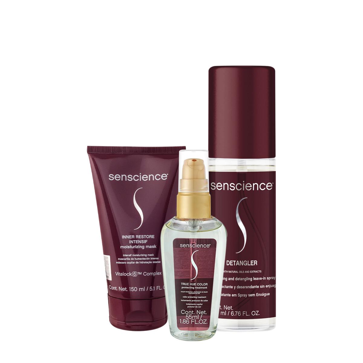 Kit Senscience Inner Restore Intensif Máscara True Hue Óleo Detangler Leave-in Spray (3 produtos) - 1