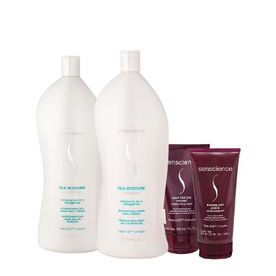 Kit Senscience Silk Moisture Lock Intensif Salon Total Leave-in 150 (4 produtos)